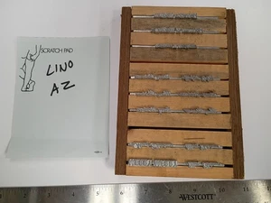 Vintage Linotype Letterpress Type Small Holder Case w/ Type Included (Lino A2) - Picture 1 of 1