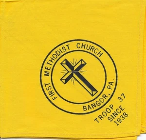 Pañuelo Bangor Pennsylvania Minsi Trails Council Troop 37 Boy Scouts BSA - Imagen 1 de 1
