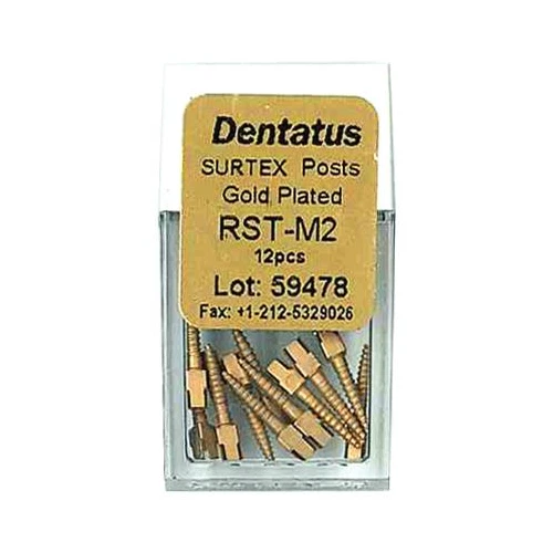 Классические позолоченные столбы Dentatus RST-M2 Surtex средний размер 2 M2 1,20 мм 12/Bx - Изображение 1 из 1