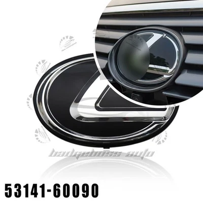 Black Silver Front Grille Emblem For GX460 LX570 LS500 GS F RC300 53141-60090 - Imagem 1 de 4