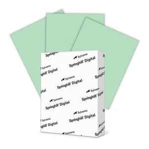 Springhill 8.5” x 11” Green Colored Cardstock Paper, 110lb, 199gsm, 250 Sheets ( - Picture 1 of 9
