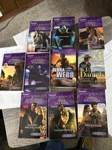 ALL LARGER PRINT ~ 10 Romantic Suspense, Inspired Books Lot Harlequin - Imagen 1 de 11