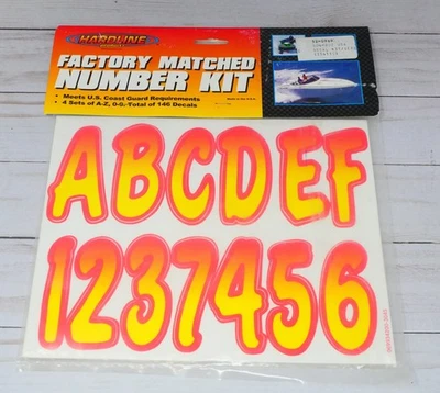 Hardline Yellow-Red YEREG200, 3" Factory Matched Number Kit, 4 Sets A-Z & 0-9 - Image 1 of 4