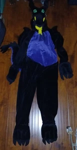 Schwarzer Drache Disney Millicent Halloween pelziger Ganzkörper Plüsch Verkleidung Kostüm - Bild 1 von 10