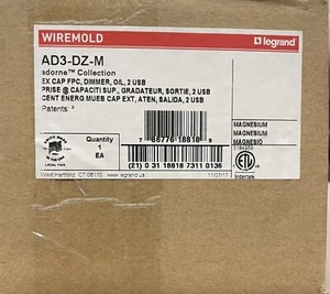 LEGRAND Wiremold AD3-DZ-M Adorne Furniture Power Center 3-GANG 2USB PD 1 O/L MAG - Picture 1 of 6