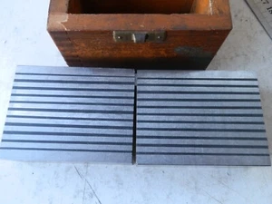 Pair of Eclipse magnetic blocks 76 x 58 x 28 mm in wooden box - Picture 1 of 4