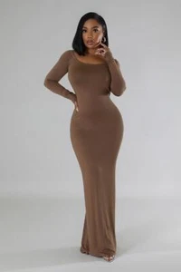 Long Sleeves Stretch Dress - Picture 1 of 6