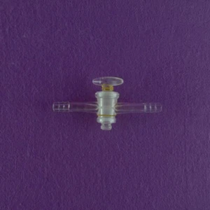 Straight Adapter with Glass Stopcock, with Hose Connection,glass Valve - Picture 1 of 1
