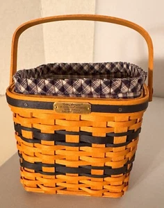 Longaberger JW Miniatur Sammler Club 2 Kuchen Korb mit Riser Protector Futter - Bild 1 von 8