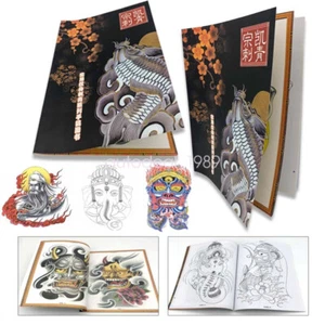 Tattoo Art Design Flash Manuscript Book Drawing Line Sheet Reference A4 92 Pages - Picture 1 of 8