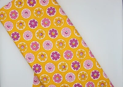 Hubba Hubba Moda Fabric | Marigold Yellow and Pink | Priced by the 1 yard - Image 1 of 3