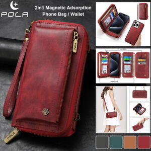 Leather Crossbody Handbag Separable Case Cover for iPhone 11 12 13 14 15 XS 678