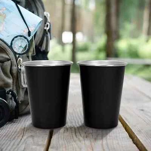 4 Pack 12oz Stainless Steel Cups Shatterproof Drinking Cups - Picture 1 of 3