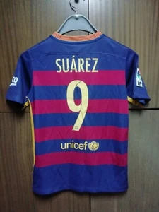 Barcelona Suarez Home 2015 2016 Nike Shirt Jersey Camiseta Football Soccer YL - Picture 1 of 11