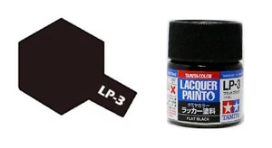 TAMIYA COLORI LACQUER PAINT PER PLASTICA LP-3 FLAT BLACK MODELLISMO STATICO - Picture 1 of 1