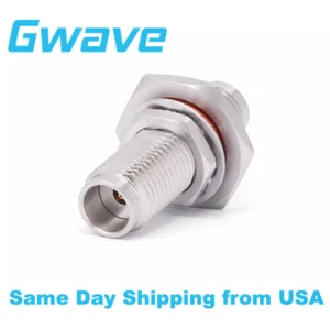 1.85mm Female to 1.85mm Female Bulkhead Mount Adapter, DC - 67GHz - Picture 1 of 4