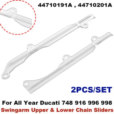Swingarm Chain Upper & Lower Slider Guide Runner For All Ducati 748 916 996 998 - Image 1 of 4