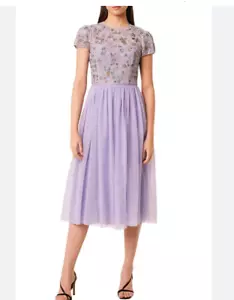 French Connection Lavendel Spitze und Tüll "Diya" Kleid-Größe 0 XS Neu mit Etikett $ 328 - Bild 1 von 7