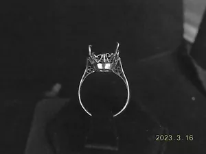 PLATINUM FILIGREE RING MOUNTING - Picture 1 of 5