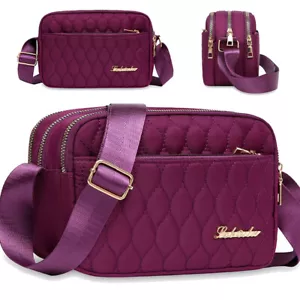 Medium Nylon Crossbody Bags Women Trendy Crossbody Purses Travel Multi Pocket - Picture 1 of 32