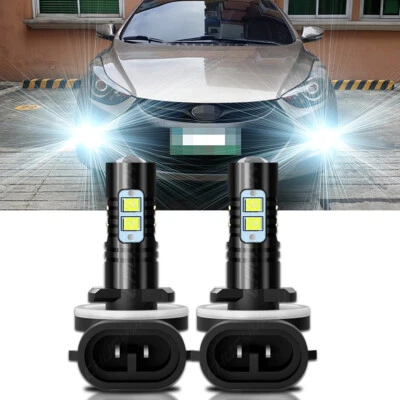 For HYUNDAI Elantra 2007-2013 6000K Lamp Super Bright 2x 881 LED Fog Light Bulbs - Image 1 of 4