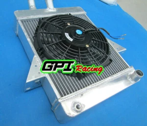 3 Row For 1966-1973 Triumph GT6 2.0L 67 68 69 70 71 72 MT Aluminum Radiator+Fan - Picture 1 of 9
