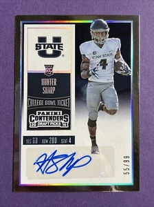 2016 Panini Contenders Draft /99 College Ticket AUTO 189 Hunter Sharp Utah State - Picture 1 of 2