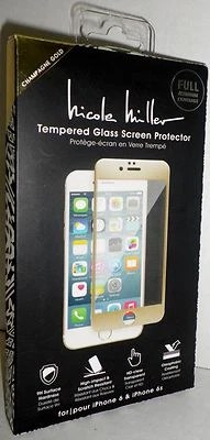Protector Pantalla Cristal Templado Nicole Miller iPhone 6/6s Transparente Champagne Dorado Foto 1 de 4
