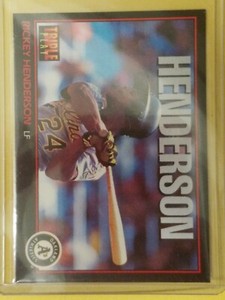 Rickey Henderson 1993 Leaf Triple Play Athletics Card #219