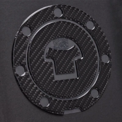 Carbon Fiber Fuel Gas Cap Cover Pad Sticker Decal For Honda CBR600RR CBR1000RR - Image 1 of 4