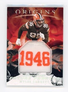 Myles Garrett 2021 Panini Origins Future Fabrics Game Worn 1946 1/1 Jumbo Patch - Picture 1 of 2