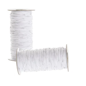 Cordoncino elastico tondo bianco per artigianato elastico perline - 1mm/1,5mm/2mm/2,5mm - Foto 1 di 13