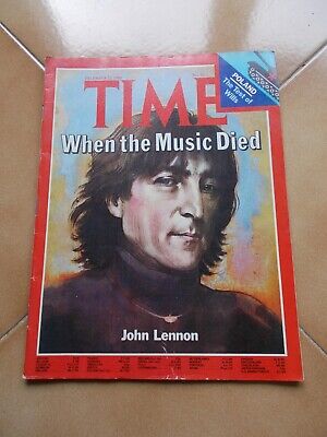 John Lennon / Beatles Cover Rivista Time 1980 Scomparsa • 9.90€