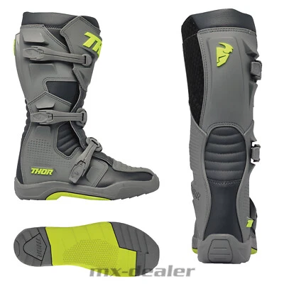 Thor Blitz XR Offroad MX Boots Boot Grey Charcoal Motocross Enduro Cross - Image 1 of 4