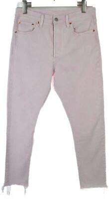Levi's Vaqueros Mujer W29/L28 Inacabados Angustiado Dobladillo Botón Fly Rosa - Imagen 1 de 4