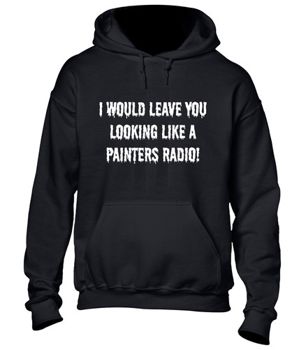 RHUDE FELPA CON CAPPUCCIO RADIO I WOULD LEAVE YOU LIKE PAINTERS DIVERTENTE SCHERZO RUDE REGALO TOP