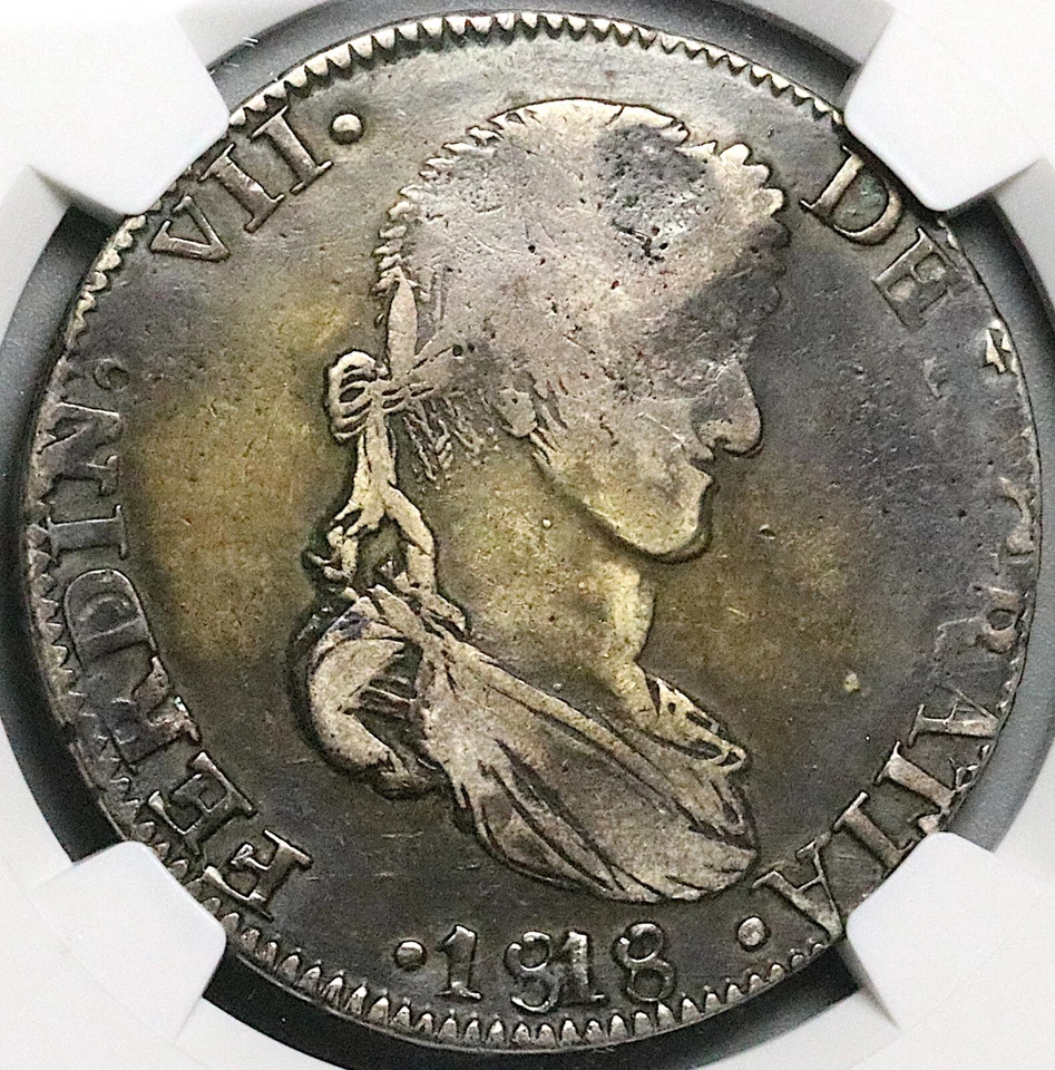 1818-Zs NGC VF 35 Mexico 8 Reales War Zacatecas Ferdinand VII Coin (25042102D) - Image 1 of 4