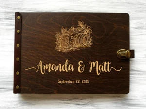 Album fotografico di viaggio album fotografico matrimonio regalo di nozze per coppia album da viaggio in legno - Foto 1 di 9