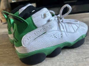 Nike Air Jordan 6 Rings Lucky Green White 323419-131 Youth Big Kid Size 4.5Y - Picture 1 of 7