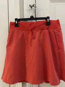 Zella Women's Skort Skirt Sz Small Orange Stretch Waist With Pockets - Picture 1 of 3