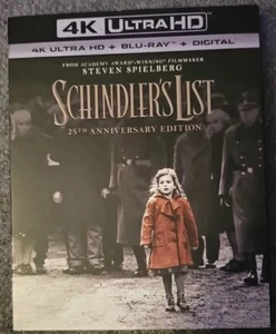 SCHINDLER'S LIST: 25TH ANNIVERSARY EDITION 4K + BLU-RAY BRAND NEW SEALED - Picture 1 of 2