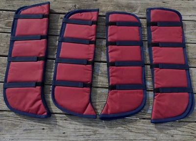 Rojo Cordura Nylon Alto Envío Botas Caballo Talla Juego de cuatro Foto 1 de 2