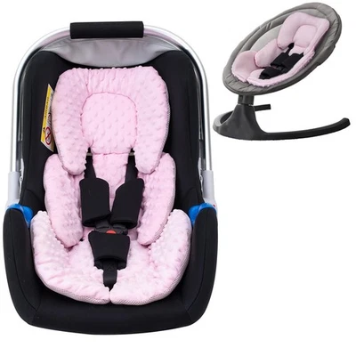 Inserto de Asiento de Coche Infantil, Soporte de Cabeza y Cuerpo de Asiento de Coche de Bebé Reversible 2 en 1, 3D Foto 1 de 4
