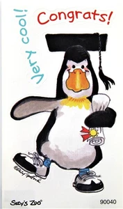 Suzy's Zoo - "Penguin Grad" Scrapbook 2"x 3.5" Sticker #90040 1 SHEET - Picture 1 of 1