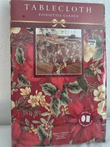 Neu Tischdecken Urlaub geprägter Stoff Bett Bad jenseits Weihnachtsstern Stechpalme 60x120 - Bild 1 von 12