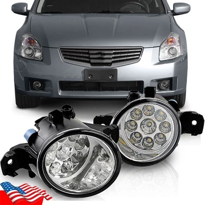 Par de luces antiniebla LED para parachoques delantero izquierdo y derecho Nissan Máxima 2007-2008 2009 Foto 1 de 4