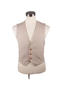 ACNE STUDIOS Beige Gold Wool Blend Vest size 46 - Picture 1 of 9