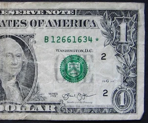 2013 $1 (ONE DOLLAR) - STAR NOTE - "B" - Picture 1 of 3