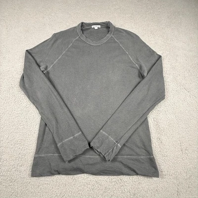 Sudadera James Perse Mujer 0 Gris Terry Francés Hecha en Raglán EE. UU. Pullover Top Foto 1 de 4