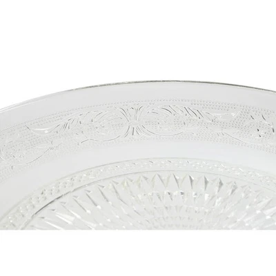Assiette plate Home ESPRIT Transparent Verre 33 x 33 x 9,4 cm - Photo 1/3